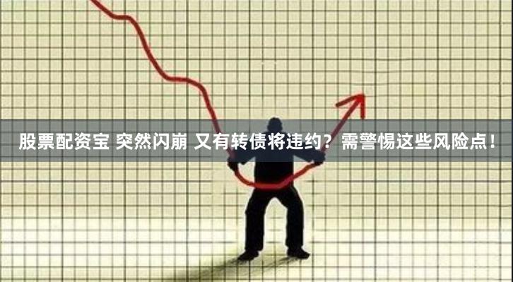 股票配资宝 突然闪崩 又有转债将违约？需警惕这些风险点！